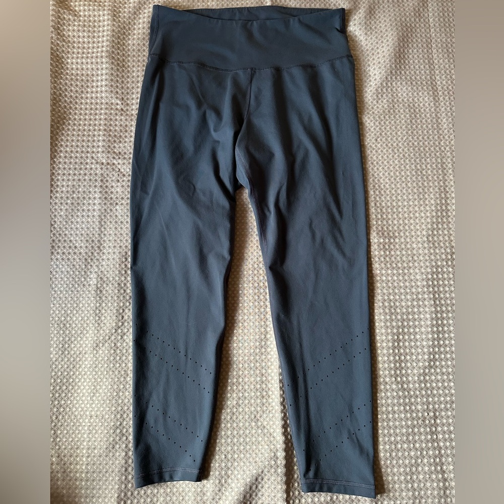 🍉Old Navy Gray Leggings High-Rise Stretchy Fit XL EUC die cut details